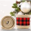 2 Roll Wired Plaid Ribbons Stars Stripes Ribbon Burlap Craft Ribbon Christmas Decoration 4th of July Decor American Independence Day for DIY Gift Wrapping Holiday Decorations view 4