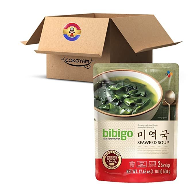 [BIBIGO CJ] HMR Korean Traditional Soup and Stew Variety Box KIMCHI STEW/SPICY MUSHROOM/SEAWEED SOUP/SPROUT POLLACK SOUP (Seaweed Soup, Set of 5)