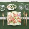 Keep Unique 20-ct 13x13 Flowers Paper Pink Rose Luncheon Decoupage Napkins, 3-Ply Servilletas Printed Rose Cocktail Napkin for Christmas Art, Dinner and Party, Disposable Napkins Decor (Bright Tulips) view 2