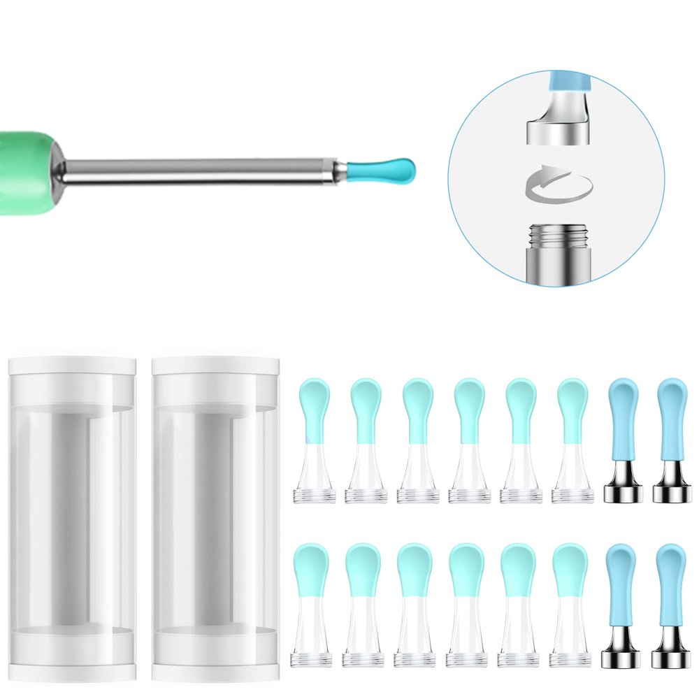 Bebird Ear Cleaner Replacement Tips, 16 Pieces Waterproof Silicone Ear Spoon for Ear Wax Removal Endoscope, BEBIRD Original Ear Cleaner Tips for R1/R3/W3