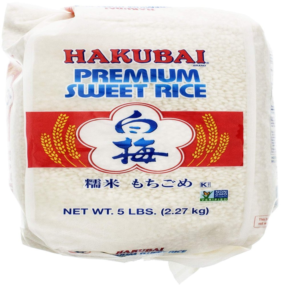 Hakubai Sweet Rice, 5-Pound Pack of 4