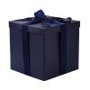 RUSPEPA Medium Birthday Gift Box with Lids, Ribbon and Tissue Paper, Collapsible Gift Box - 1 Pcs, 9x9x9 Inches, Navy Blue view 1