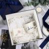 RUSPEPA Medium Birthday Gift Box with Lids, Ribbon and Tissue Paper, Collapsible Gift Box - 1 Pcs, 9x9x9 Inches, Navy Blue view 4