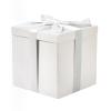 RUSPEPA Medium Birthday Gift Box with Lids, Ribbon and Tissue Paper, Collapsible Gift Box - 1 Pcs, 9x9x9 Inches, White view 1
