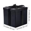 RUSPEPA Black Medium Gift Box with Lids, Ribbon and Tissue Paper, Collapsible Gift Box Perfect for Birthday, Graduation, Father's Day, Wedding and Groomsmen Gifts, 9x9x9 Inches, 1 Pcs view 3