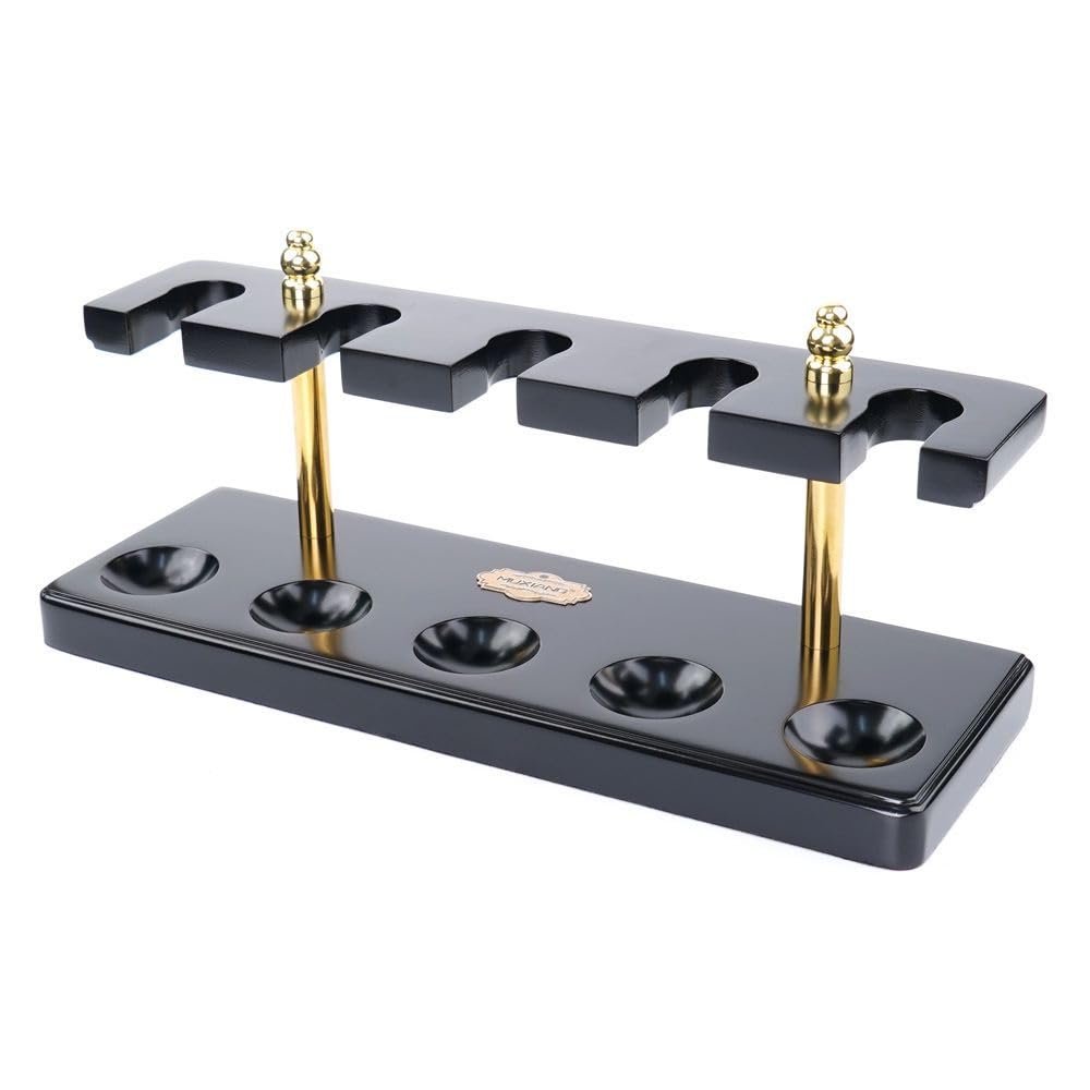MUXIANG Wooden Pipe Stand Rack Holder for 5 Pipe-Handmade from Solid Wood- For Pipe Display FA0123