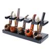 MUXIANG Wooden Pipe Stand Rack Holder for 5 Pipe-Handmade from Solid Wood- For Pipe Display FA0123 view 3
