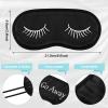 Eurzom 20 Pieces Funny Sleeping Eye Mask Bulk with Adjustable Strap Sleep Blackout Eye Mask for Night Blindfold Cover for Spa Women Men Adult Pajama Party Favors(Black) view 2