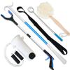 6PC Hip Kit, Hip Replacement Kit After Surgery,Hip Kit for Seniors Total Hip Replacement Prime-Grabber, Sock Aid,Shoehorn&Dressing Stick,Leg Strip,Back Scratcher,Bath Loofah, Hip Kit with Leg Lifter view 1