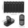 Weekly PU Leather Pill Bag Organizer Case 2 Times a Day, AM PM Daily Pill Box to Hold Vitamin, Fish Oil, Supplements and Medicine (Black) view 2