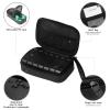 Weekly PU Leather Pill Bag Organizer Case 2 Times a Day, AM PM Daily Pill Box to Hold Vitamin, Fish Oil, Supplements and Medicine (Black) view 4