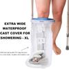 YUNCHI Waterproof Cast Cover for Shower, Extra Wide Leg & Foot Protector for Adults, XL Size, Fits Calf 13 to 28 Inches view 2