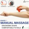LEZER Trigger Massage Point, Manual Massage Ball, Hip Hook, Muscle Knot Release Tool, Deep Tissue Relief, Hip Flexor Iliacus Back Psoas Hand Foot Myofascial, Physical Therapy, 2.9 in2.1 inOrange view 3