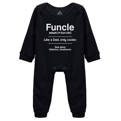 Poemsimai Funcle Definition Baby Bodysuit My Cool Uncle Rompers Birth Announcement Footed Bodysuit