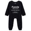 Poemsimai Funcle Definition Baby Bodysuit My Cool Uncle Rompers Birth Announcement Footed Bodysuit view 1