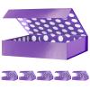 GREEN BEAN Purple Polka Dot Gift Boxes, 6 Count, 11.5 x 8 x 2.5 inches, Magnetic Closure, Ideal for Gift-Giving Occasions view 1