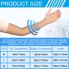 Coume 2 Pairs Elderly Skin Protection Sleeves Arm Protector for Thin Skin Bruising for Men Women(Elegant Style,Medium) view 2