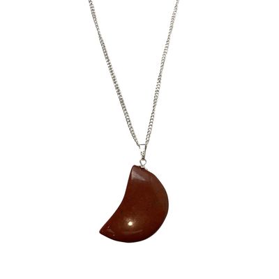 VIE Crescent Shaped Pendant (Red Jasper)