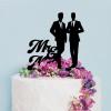 Custom Gay Wedding Cake Topper Durable Cake Insert Sign Groom And Groom Funny Cake Dcor for Gay Wedding Engagement Party Decorations Best Wedding Gift for Gay Couple Men view 3