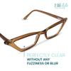 2SeeLife Premium Cat Eye Reading Glasses for Women  Narrow-Medium Fit, Sturdy Frame, Spring Hinges, Stylish Funky Readers, Amber Green, +2.00 view 2