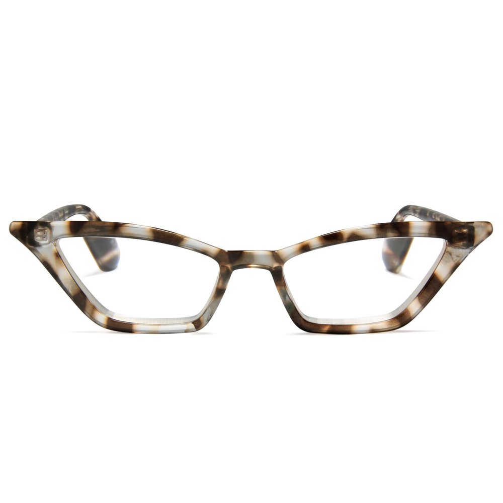 2SeeLife Premium Cat Eye Reading Glasses for Women Narrow-Medium Fit, Sturdy Frame, Spring Hinges, Stylish Funky Readers, Clear Tortoise, +2.50