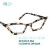 2SeeLife Premium Cat Eye Reading Glasses for Women  Narrow-Medium Fit, Sturdy Frame, Spring Hinges, Stylish Funky Readers, Clear Tortoise, +1.00 view 2