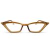 2SeeLife Premium Cat Eye Reading Glasses for Women  Narrow-Medium Fit, Sturdy Frame, Spring Hinges, Stylish Funky Readers, Amber Green, +1.00 view 1