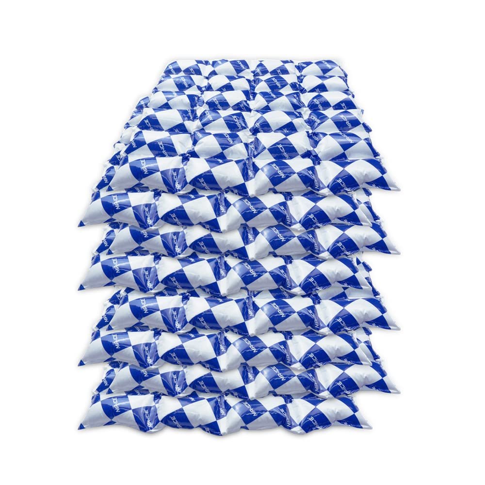 Dry Ice Packs for Shipping - Dry Ice Cold Packs for Shipping Frozen Food - Flexible Ice Blankets Freezer Ice Pack Sheets for Coolers - Dry Ice Packs Automatic Water Absorption, 24 Cells Each, 8 Sheets