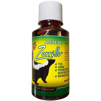 Aceite de Zorrillo 100% Natural para problemas respiratorios TOS, asma, bronquio