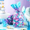 Frienda 100 Pcs Mermaid Party Favors Bags, Under The Sea Ocean Cellophane Gift Candy Treat Goodie Bags with 100 Pcs Silver Twist Ties for Girls Mermaid Birthday Party Supplies Favors(Elegant Style) view 4