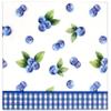 100 Blueberry Cocktail Beverage Napkins Disposable Paper Blueberries Fruit Dessert Napkin for Blue Berry Fruits Gingham Summer Spring Birthday Tea Party Bridal & Baby Shower Tableware Party Supplies view 1
