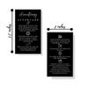 Aromatherapy Massage Aftercare Cards | 50 Pack | 2x3.5 inch Business Card Size | Aromatherapy Accessories | Black Card Design view 2