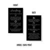 Aromatherapy Massage Aftercare Cards | 50 Pack | 2x3.5 inch Business Card Size | Aromatherapy Accessories | Black Card Design view 3