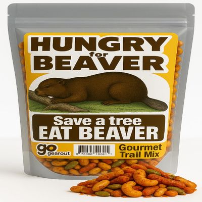 HUNGRY FOR BEAVER Gourmet Trail Mix - Save a Tree EAT BEAVER - Funny Gag Gift Ideas for Men - Premium Snack Mix for Adults - Funny Gag Gifts for Brother - Dirty Santa Naughty Stocking Stuffer for Adults