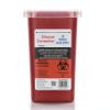 1 Quart | Biohazard Needle and Syringe Disposal Sharps Container with Flip Lid | for Diabetics - Pack of 2 view 2