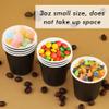 Wuadua 100 Pack 3 oz Black Disposable Paper Cups - Sturdy and Leak-Proof for Parties, Events, Office, Home Use Disposable Mouthwash Cups - Ideal for Hot/Cold Drinks, Smooth Rim Design, Eco-Friendly view 4
