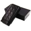 Cigar in Style Adjustable All Black Leather Cedar Wood 3 ct Cigar Case Holder Humidor view 2