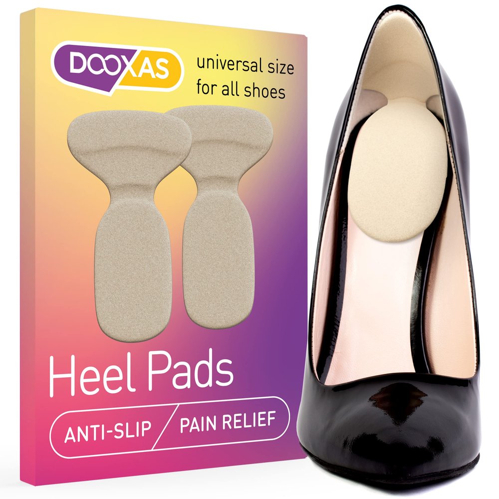 2in1 Heel Grips for Women's Shoes Heel Pads for Shoes That are Too Big Cushion Inserts for Women Heel Inserts for Women Heel Cushions for Back of Heel (Gel with Flannel Cover)