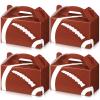 24 Pcs Football Party Treat Boxes with Handle - Football Theme Gift Box Snack Candy Goodie Boxes for Sports Theme Birthday Party Supplies view 1
