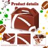 24 Pcs Football Party Treat Boxes with Handle - Football Theme Gift Box Snack Candy Goodie Boxes for Sports Theme Birthday Party Supplies view 3