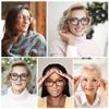 AMOMOMA 3PACK Retro Oversized Square Reading Glasses for Women Men Blue Light Computer Thick Womens Readers Spring hinge AM6015 Black/Grey Tort/Brown 1.75 x view 2