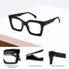 AMOMOMA 3PACK Retro Oversized Square Reading Glasses for Women Men Blue Light Computer Thick Womens Readers Spring hinge AM6015 Black/Grey Tort/Brown 1.75 x view 4