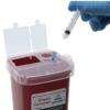 1 Quart | Biohazard Needle and Syringe Disposal Sharps Container with Flip Lid | for Diabetics - Pack of 5 view 4