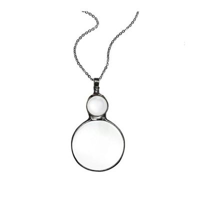 10x Magnifying Glass Necklace for Women, 10x Monocle Loupe Magnifier Necklace, Vintage Magnifying Glass Pendant Necklace, Optical Magnifier for Library, Reading, Zooming, Jewelry, Craft, Needlework