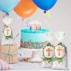 Hotop 100 Pcs Baptism Cellophane Bags Gift Treat Bag Goodie Candy with 150 Ties First Communion Party Decorations Supplies Christening Confirmation Baby Shower Serves for Boy and Girl, Gold view 4