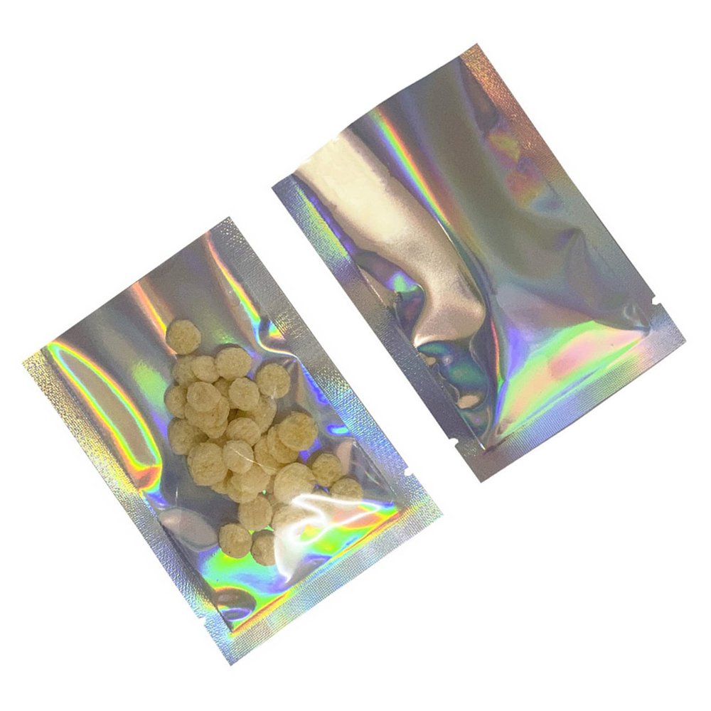 PABCK Heat Seal Mylar Bags Front Clear Open Up Foil Bag 100Pcs 2.7x3.9 inch
