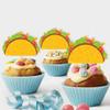 12 Pcs Mexican Fiesta Dessert Cupcake Toppers Taco Cupcake Toppers for Mexican Themed Party Decorations view 4