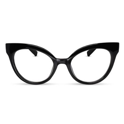 2SeeLife Oversized TR-90 Cat Eye Reading Glasses for Women  Narrow-Medium Fit, Durable and Sturdy Frame, Premium Readers, Black, +4.00