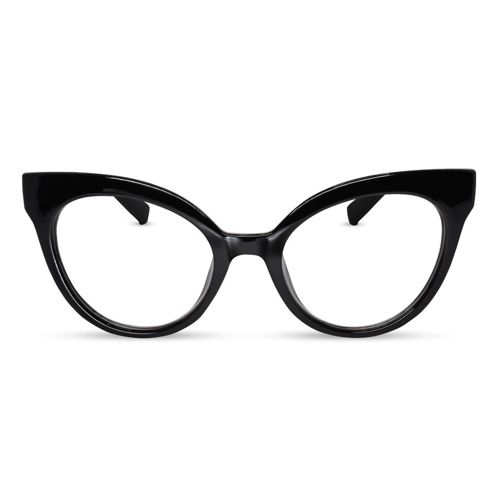 2SeeLife Oversized TR-90 Cat Eye Reading Glasses for Women  Narrow-Medium Fit, Durable and Sturdy Frame, Premium Readers, Black, +4.00
