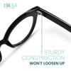 2SeeLife Oversized TR-90 Cat Eye Reading Glasses for Women  Narrow-Medium Fit, Durable and Sturdy Frame, Premium Readers, Black, +4.00 view 4
